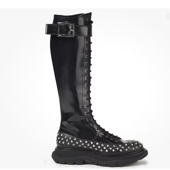 Alexander McQueen tread slick knee high boots - Picture 1 of 6